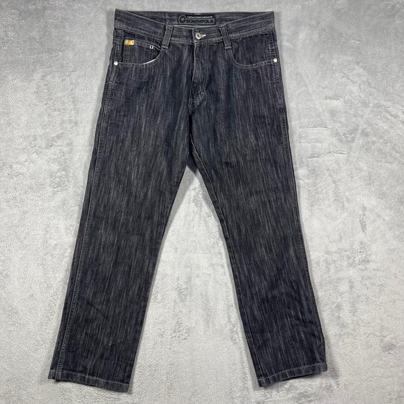 Southpole Other - Southpole Jeans Men 32 31x29 Acid Washed Black Straight Leg Denim Streetwear Y2K